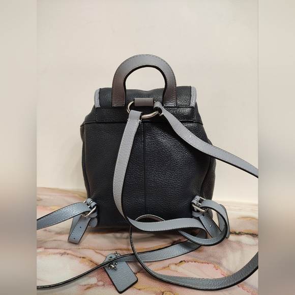 Coach C5672 Pennie backpack 22 in Pebble Leather Midnight Multi - Picture 6 of 14